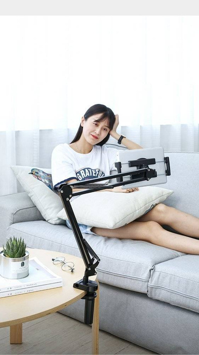 Ugreen supporto treppiede braccio pieghevole per tavolo scrivania per telefono tablet nero-grigio (50394)