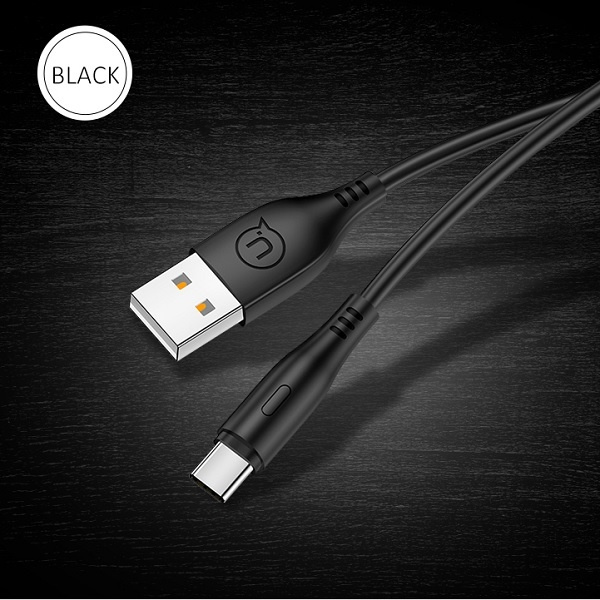 USAMS USB-C 2A Schnellladekabel 1m Schwarz