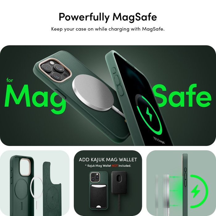 Funda iPhone 15 Pro Max Spigen Cyrill Kajuk Mag MagSafe Verde Bosque Case