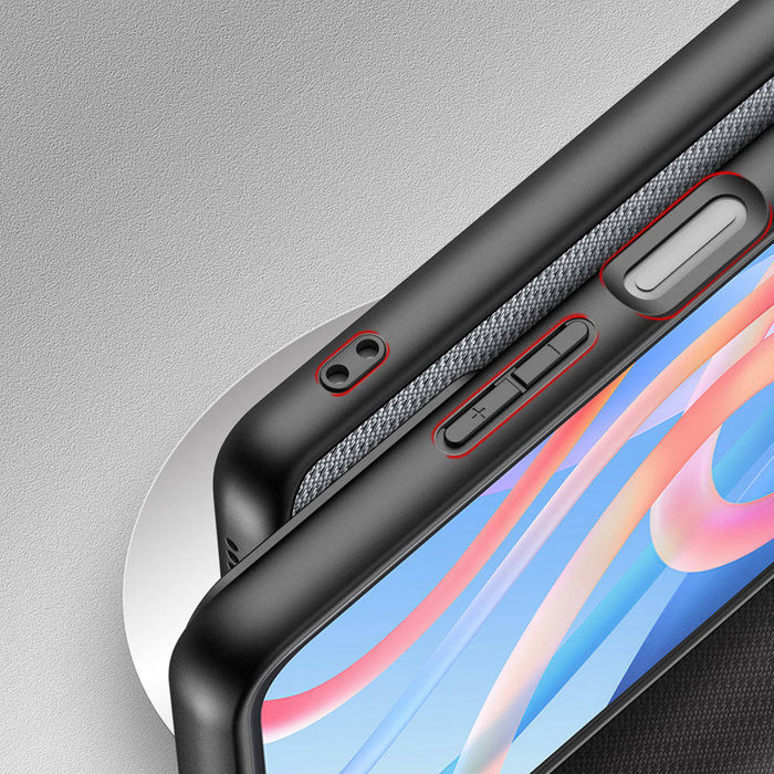 Dux Telefontok Fino tokburkolat nylon anyaggal bevonva Xiaomi Redmi Note 11 / 11T 5G / Poco M4 Pro 5G kékhez