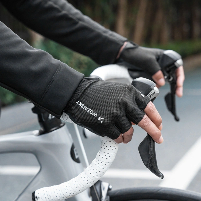 Rękawiczki rowerowe Wozinsky WRR-01L rozmiar L - czarne