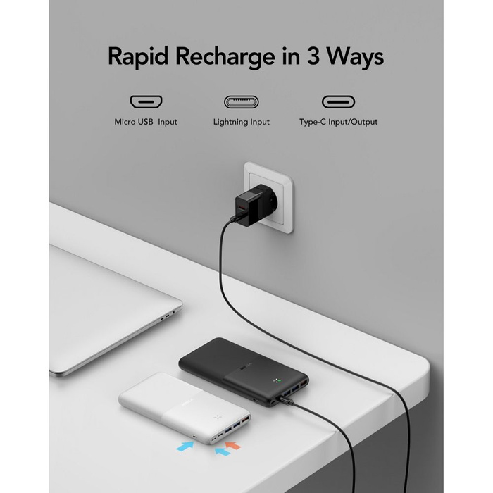 Powerbank Veger (W2060) PD QC3.0 3A 20W 20000 mAh czarny