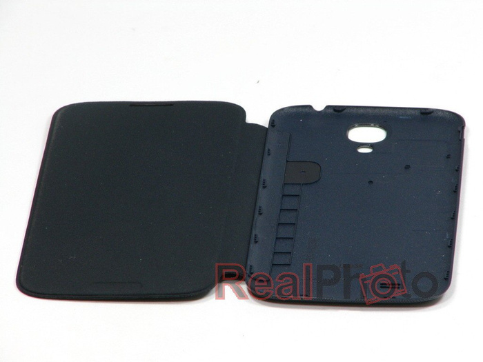 SAMSUNG Galaxy S4 SIV I9500 I9505 Flip Case Telefontok EFC-1G6FBECSTD Metál kék