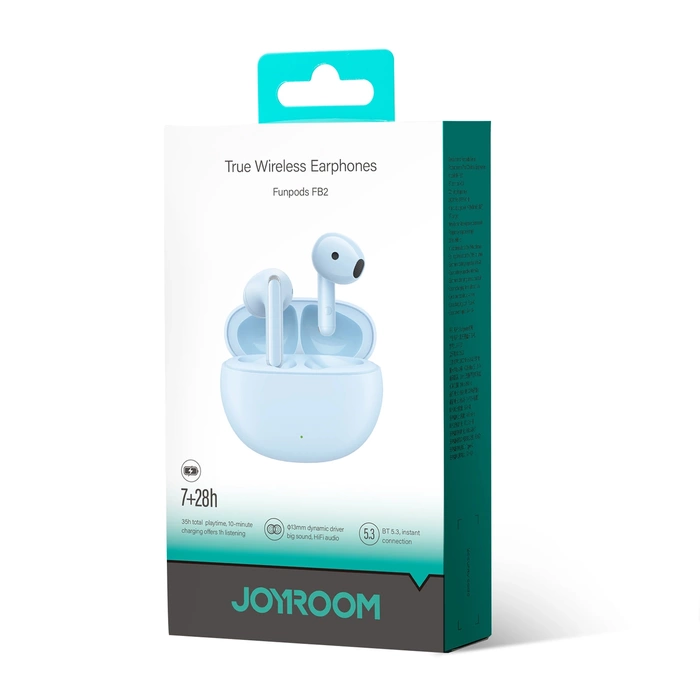 Écouteurs intra-auriculaires sans fil Joyroom Funpods (JR-FB2) - bleu