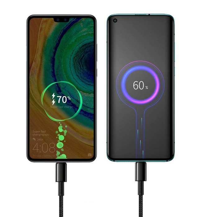 Baseus USB Type C - USB Type C kabel rychlé nabíjení Napájení Rychlé nabíjení 100 W 5 A 1 m černá (CATWJ-01)