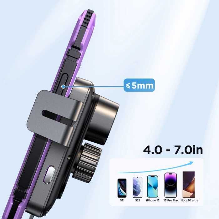 Joyroom JR-ZS219 electric dashboard mount with 15W inductive charger - black