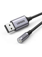 UGREEN CM477, Adaptateur audio USB vers Mini Jack 3.5mm AUX (gris)