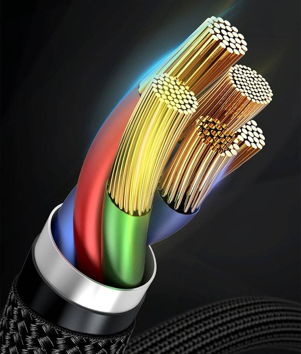 Baseus Cafule Cable durabel Kabel mit Nylon geflochtenes Ladekabel USB Type C PD / Lightning 18W QC3.0 1M schwarz-grau (CATLKLF-G1)