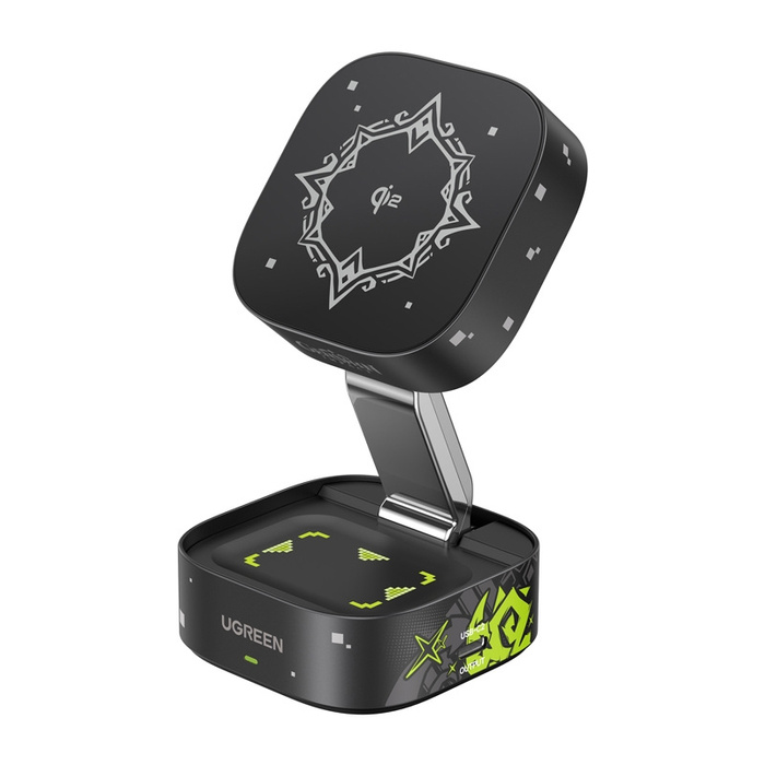 Charger qi2 2-in-1 inductive Ugreen W702 Genshin Impact Series for IPhone, AirPods, 25W + cable USB-C 1m