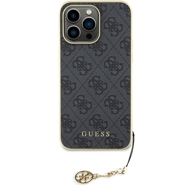 Guess GUHCP15XGF4GGR iPhone 15 Pro Max 6.7" grey/grey hardcase 4G Charms Collection