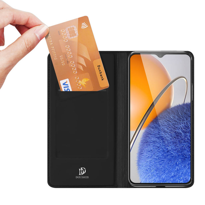 Dux Ducis Skin Pro Hülle für Huawei Nova Y61 Flip Cover Card Wallet Stand schwarz