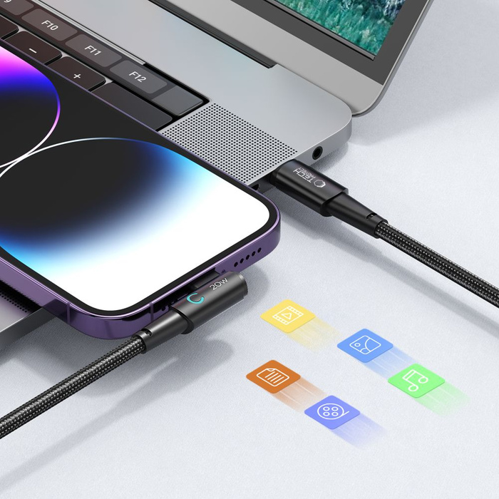 Tech-Protect Ultraboost "l" Lightning kabel Pd20w/3a 100cm šedý