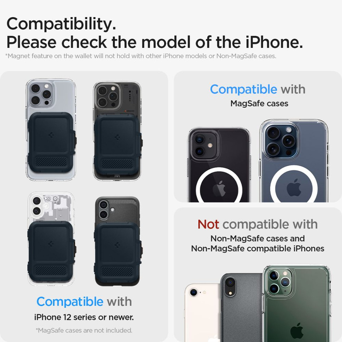 BRIEFTASCHE MagASEF Spigen LOCK FIT UNIVERSAL CARD HOLDER NAVY BLUE