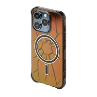 Funda de silicona MagSafe Kingxbar PQY Crack Series para iPhone 15 Pro - negra