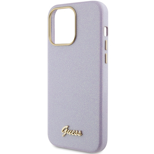 Guess GUHCP15XPGMCSL iPhone 15 Pro Max 6.7" lilas/lilas hardcase Glitter Glossy Script