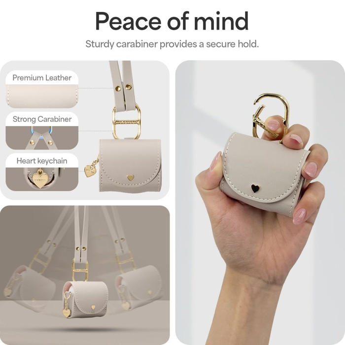 Hülle Spigen Apple CYRILL MINI-TASCHE AIRPODS 4 DUNKELBEIGE