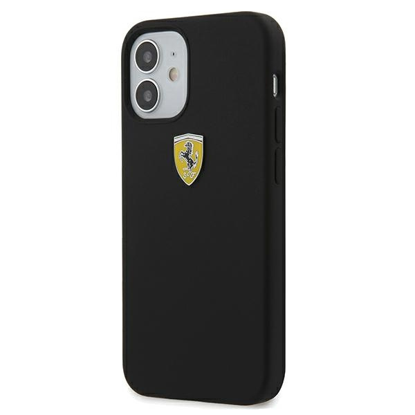 Etui Ferrari Apple iPhone 12 mini On Track Silicone Czarny Case