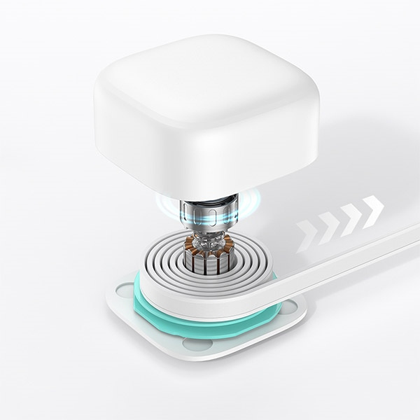 USAMS Ład. siec. 1xUSB-C ze zwijanym kablem Lighning (only head) PD+QC 35W Gan Fast Charging czarny/black XMF Series CC209TC01 (US-CC209)