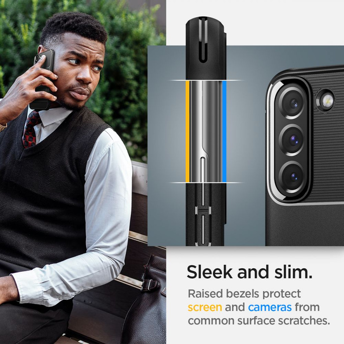 MATTE černé Case Pouzdro SPIGEN S22 Rugged Armor