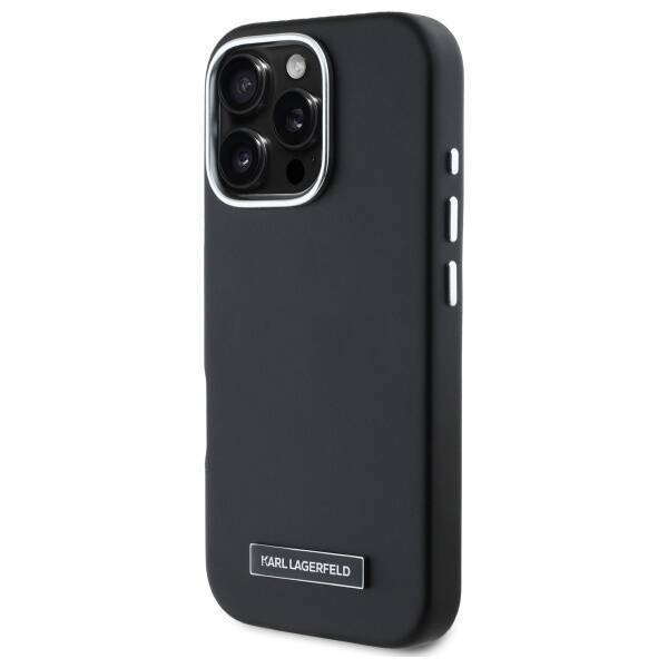 Etui Karl Lagerfeld iPhone 16 Pro Max 6.9" czarny/black hardcase FW Metal Plate MagSafe
