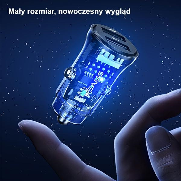 USAMS Charg. sam. C31 3A 2xUSB-A Schnellladegerät blau/blau CC162CC02 (US-CC162)