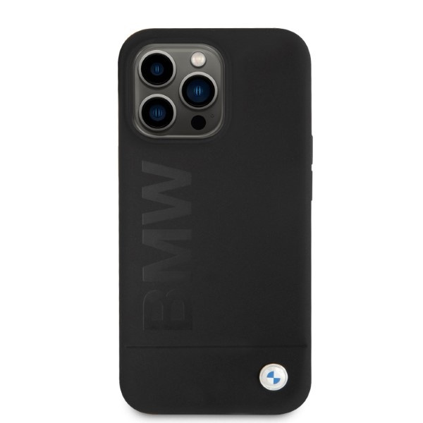 Case BMW BMHMP13LSLBLBK iPhone 13 Pro / 13 6.1" black/black hardcase Silicone Signature Logo MagSafe