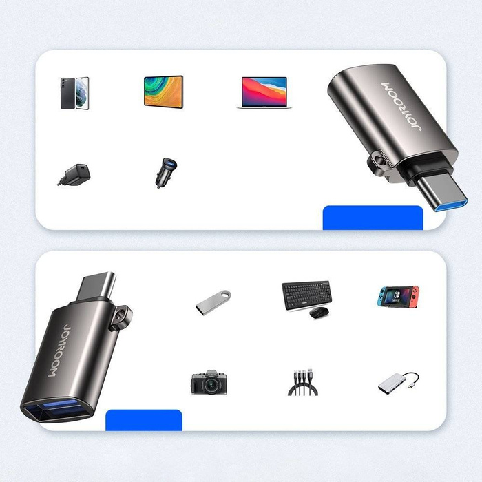 Adaptér Joyroom USB 3.2 Gen 1 (samec) - USB typu C (samice) černý (S-H151 Black)