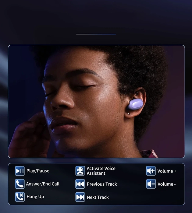 Choetech MEMS kabellose TWS Bluetooth 5.3 Kopfhörer – Lila