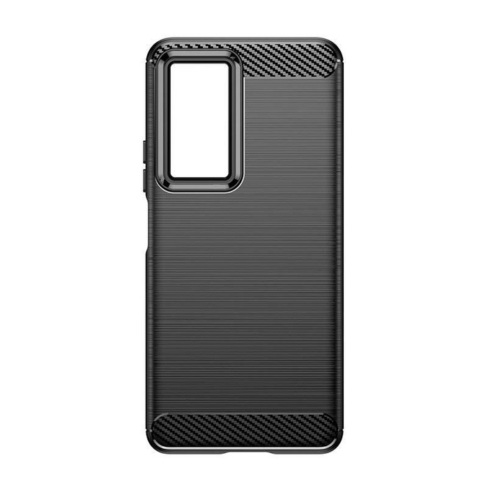 Funda de carbono para Xiaomi Poco F4 5G funda de carbono de silicona flexible negra