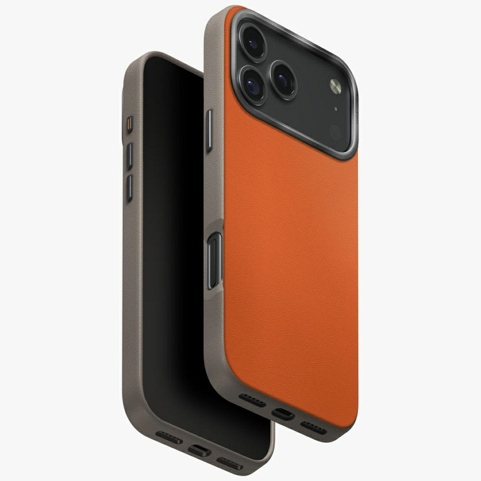 Etui UNIQ Lyden DS do iPhone 17 Pro Max  Magclick Charging pomarańczowo/szary