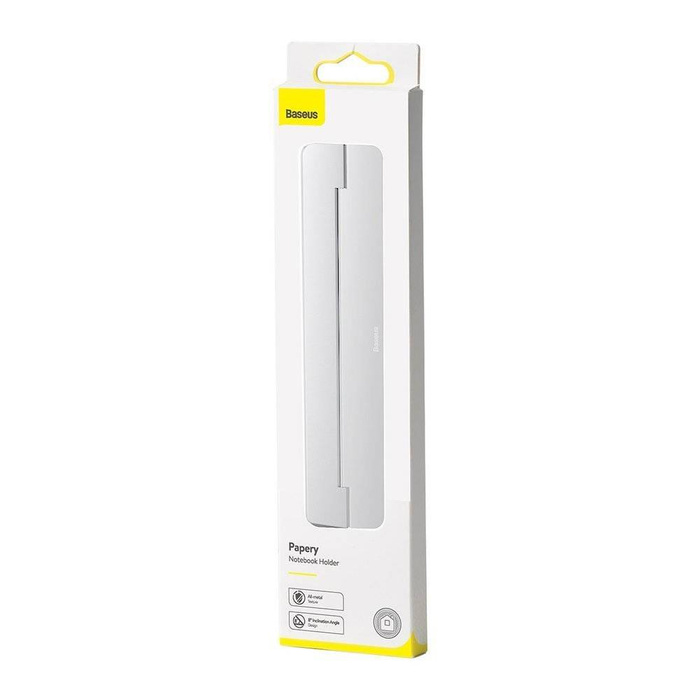 Baseus Supporto per laptop MacBook in alluminio adesivo ultra sottile argento (SUZC-0S)