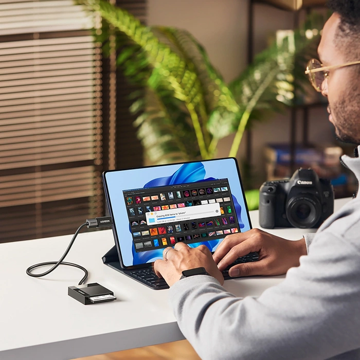 Ugreen USB 3.0 SD / micro SD / CF / MS card reader black (30231)