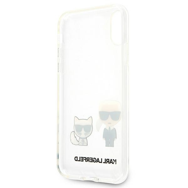 Case KARL LAGERFELD Apple iPhone Xs Max Transparent Karl &amp; Choupette Clear Hardcase
