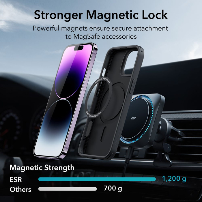 Cover Esr Ch Halolock MagSafe iPhone 14 Pro Max Nero