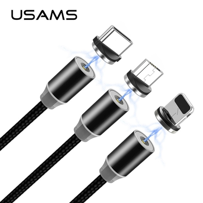Adaptador magnético a granel USAMS USB-C SJ159USBT US-SJ159 Plata
