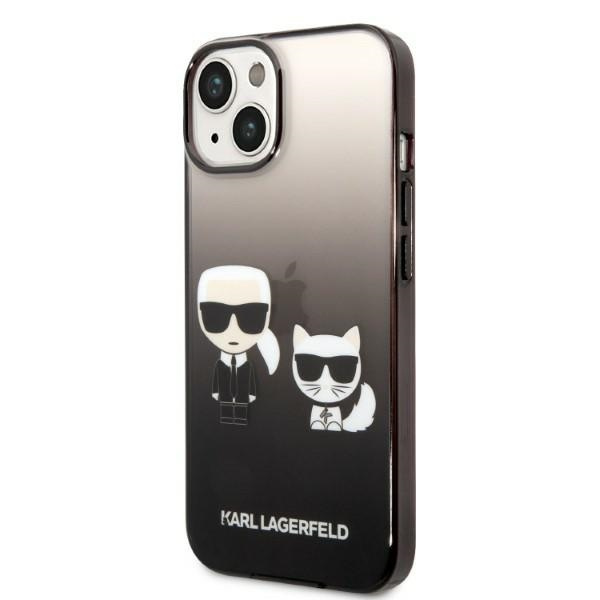 Karl Lagerfeld KLHCP14MTGKCK iPhone 14 Plus 6,7" hartcase schwarz/schwarz Gradient Ikonik Karl & Choupette