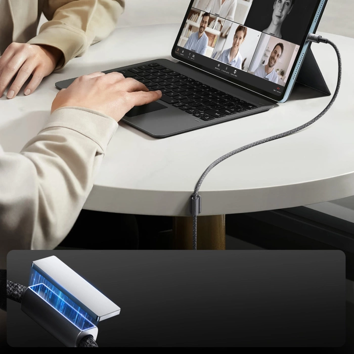 Joyroom S-A50 Unlimited Series 60W USB-C - Lightning Cable with Magnetic Organizer 1.2m - Gray