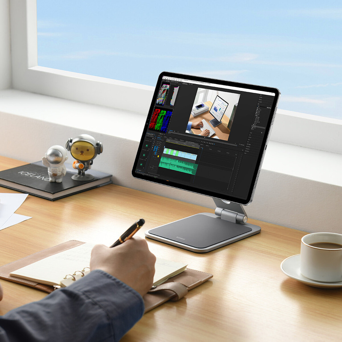 Support pliable magnétique Baseus MagStable pour tablettes 10,9-11'' - gris