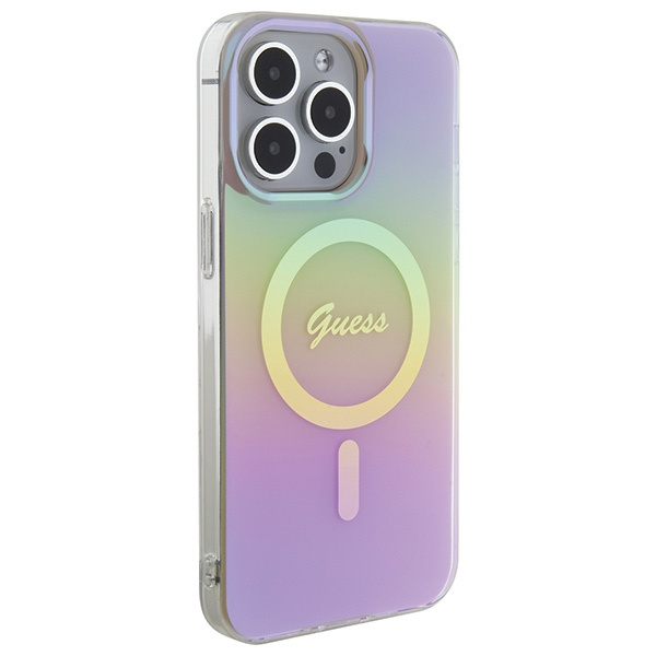 Etui Guess GUHMP15LHITSP iPhone 15 Pro 6.1" różowy/pink hardcase IML Iridescent MagSafe Case