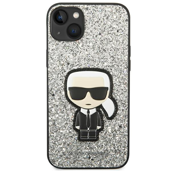 Karl Lagerfeld KLHCP14SGFKPG iPhone 14 6.1" hardcase silver/silver Glitter Flakes Ikonik
