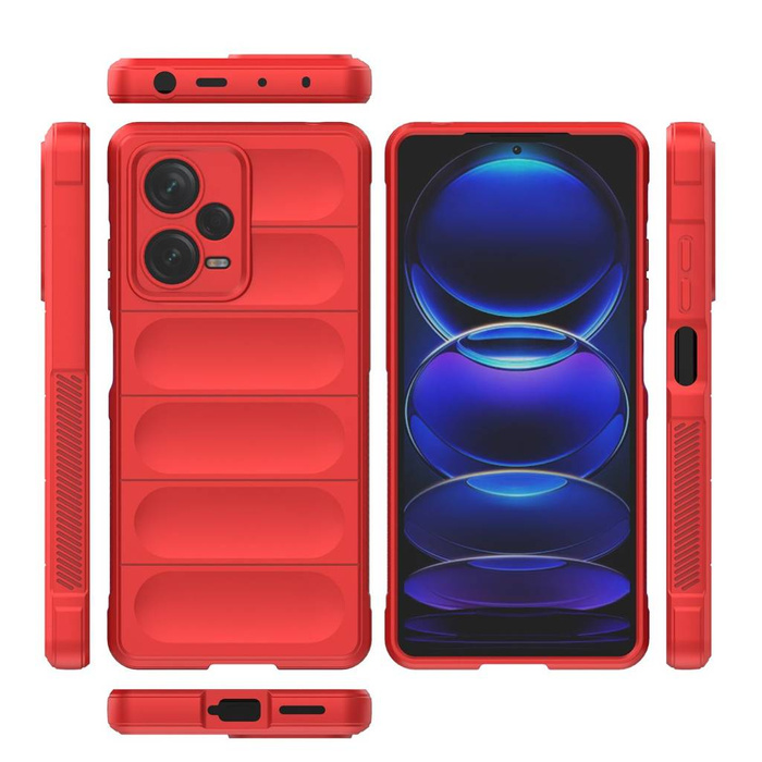 Funda Magic Shield para Xiaomi Redmi Note 12 Pro+ funda blindada flexible roja