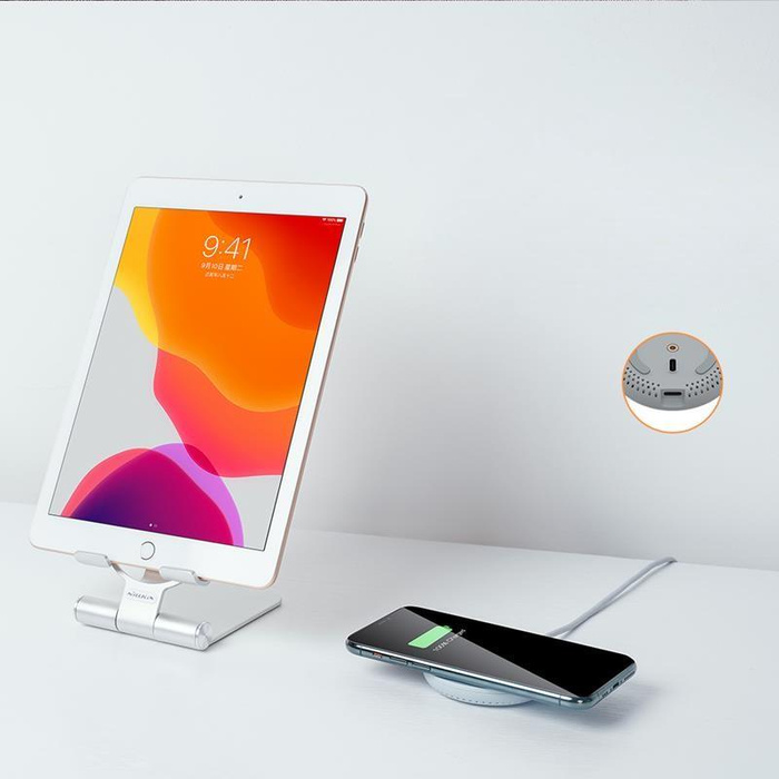 Wireless charger Nillkin PowerHold Mini Qi with stand (grey)