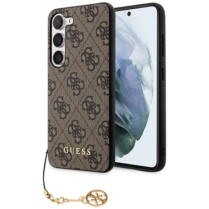 Hülle Guess GUHCS23SGF4GBR S23 S911 braun/braun hartcase 4G Charms Kollektion Case