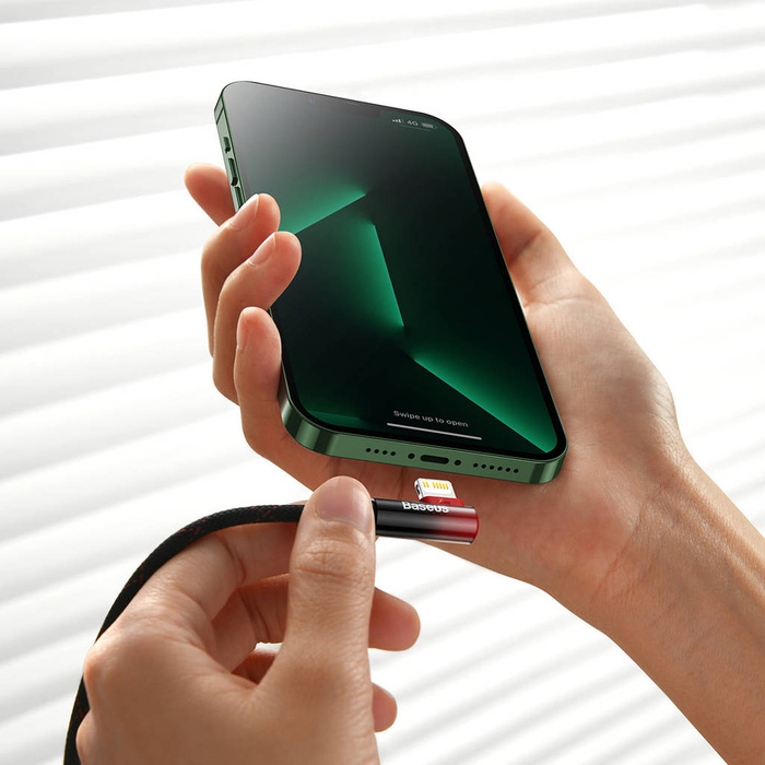 Baseus MVP 2 Elbow-shaped Fast Charging Data Cable Type-C to iP 20W 1m Black+Red