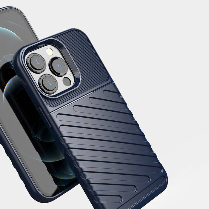Thunder Case flexibilní pancéřovaný pouzdro kryt iPhone 13 Pro modrý