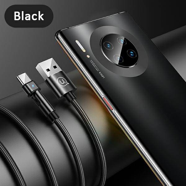 Kábel Opletený USAMS USB-C U60 Rotary 2A 1m Black