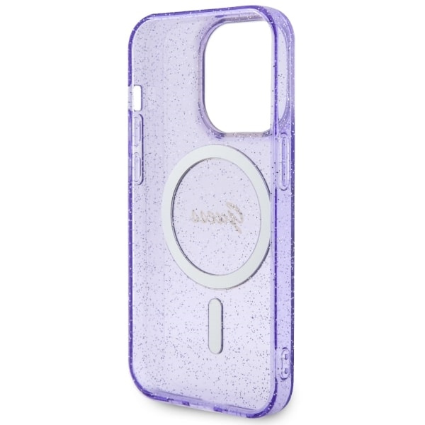 Funda Guess GUHMP14LHCMCGU iPhone 14 Pro 6.1" púrpura/morado durocase Glitter Oro MagSafe Case