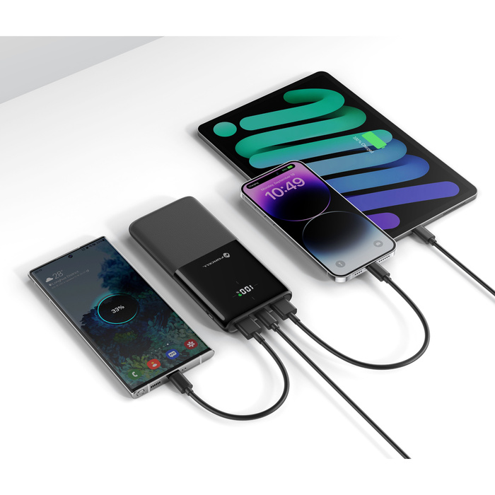 FORCELL F-ENERGY P10k1 powerbank PD QC3.0 3A 20W 10 000 mAh czarny