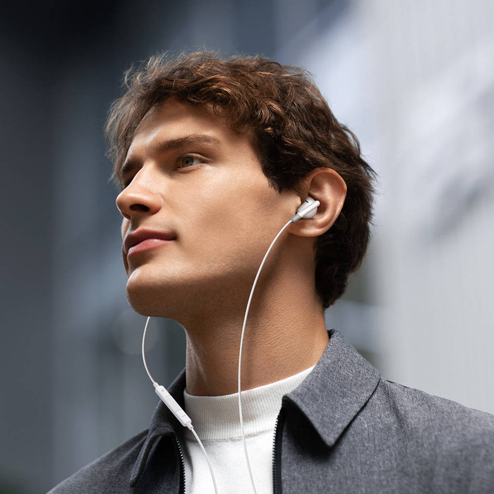 Écouteurs intra-auriculaires filaires mini jack avec télécommande Joyroom JR-EW01 - blanc