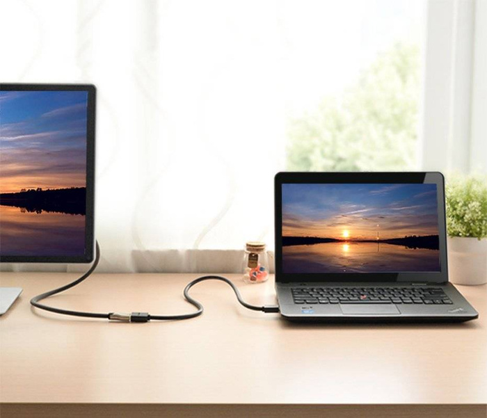 Ugreen câble cordon adaptateur prise Rallonge HDMI (femelle) - HDMI (mâle) 4K 10,2 Gbps 340 Mhz audio ethernet 0,5 m noir (HD107 10140)